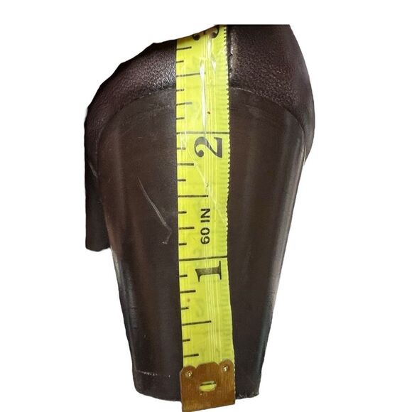 AGL Attilio Giusti Leombruni Women's Leather Buckle Heels Pumps Brown Size 38.5 - Picture 7 of 10